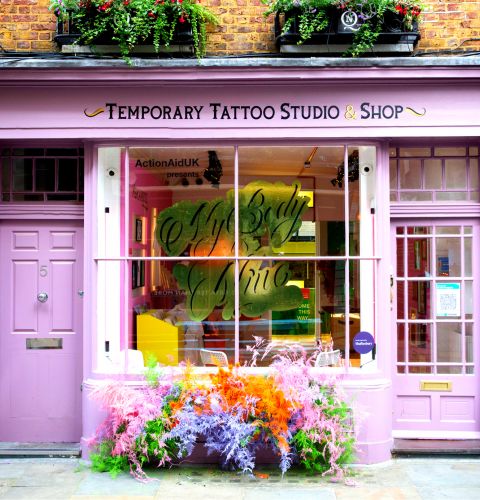 Pop-up tattoo studio | ActionAid UK